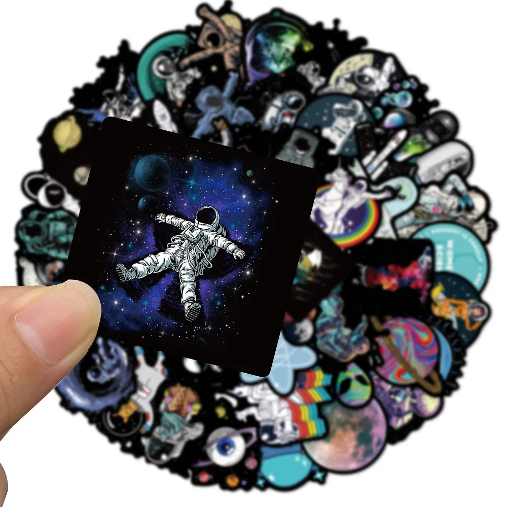 103050pcs outer space astronaut cartoon graffiti stickers anime decals laptop car skateboard luggage cool sticker for kids toy free global shipping