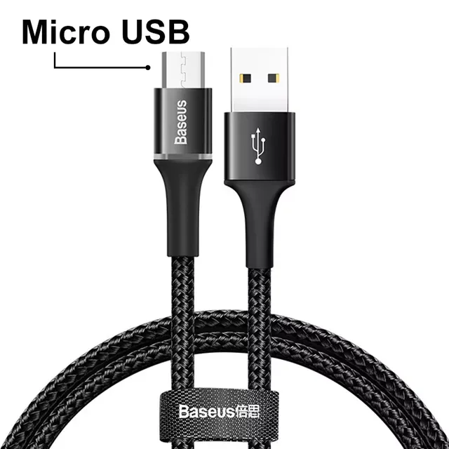 

LED Lighting USB Type C Cable Fast Charging Charger Micro USB Data Cable For Samsung Redmi Phone USBC Wire Cord 3M