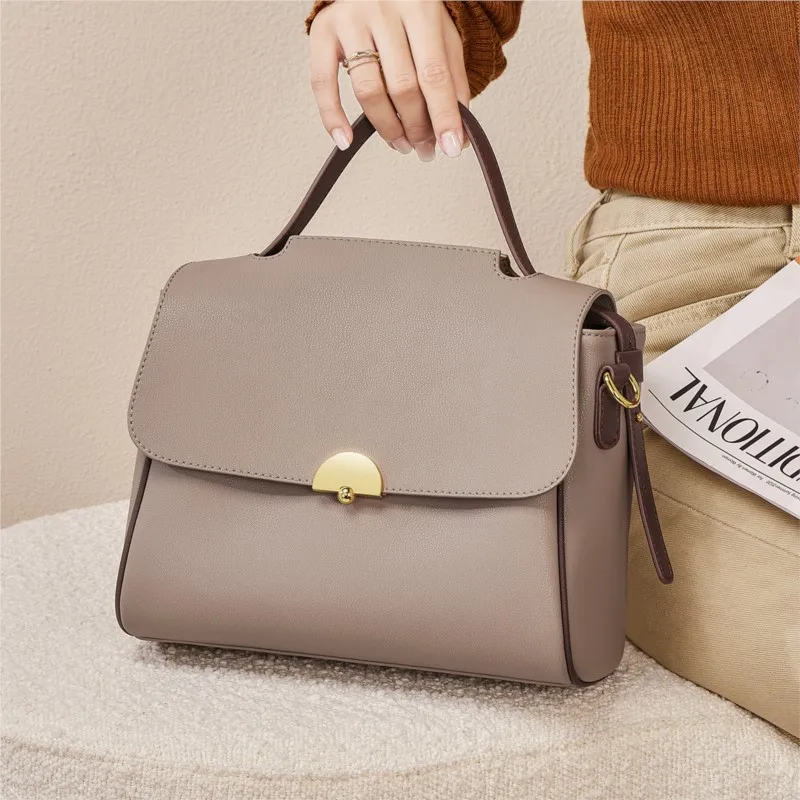 FULANTI Women's Bag 2023 New Fashion Handbag Women's Premium Feel Real Cowhide Women's Bag Temperament Crossbody Bag