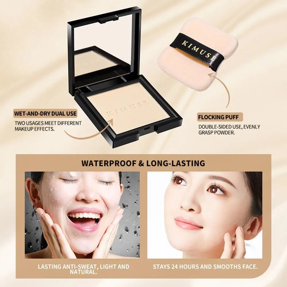 

Makeup Face Pressed Powder Oil Control Soft Smooth Finish Waterproof Face Powder Girl Beauty Makeup Comestics Accessories