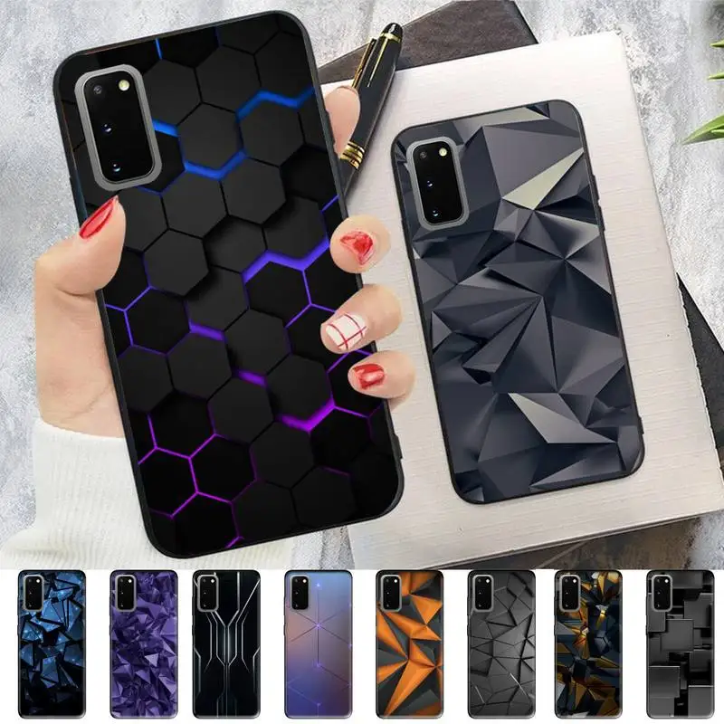 

Yinuoda Luxury Geometry Cool Phone Case for Samsung S10 21 20 9 8 plus lite S20 UlTRA 7edge