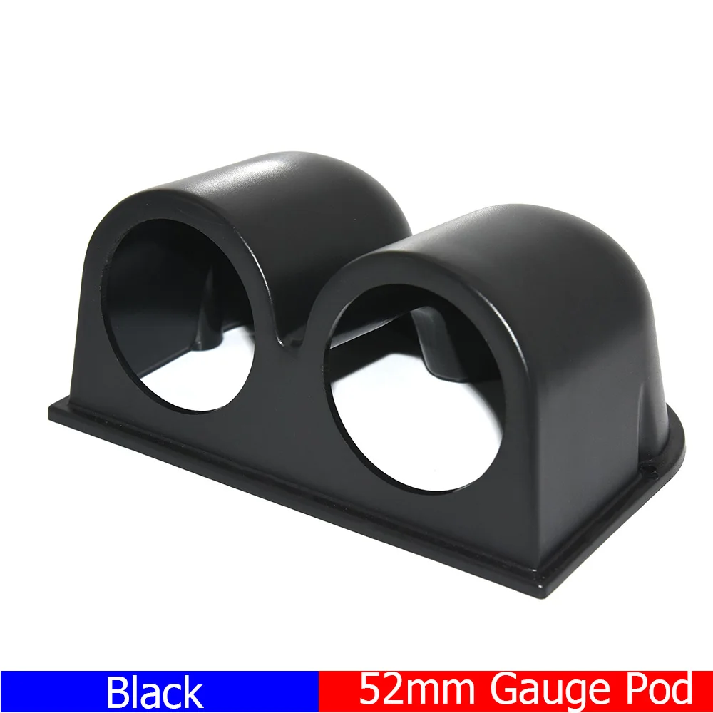 

Черное углеродное волокно, 2 дюйма, 52 мм, приборная панель, двойной датчик, 2 отверстия, держатель датчика, держатель для автомобильного счетчика, чашка, автоматические капсулы на заказ