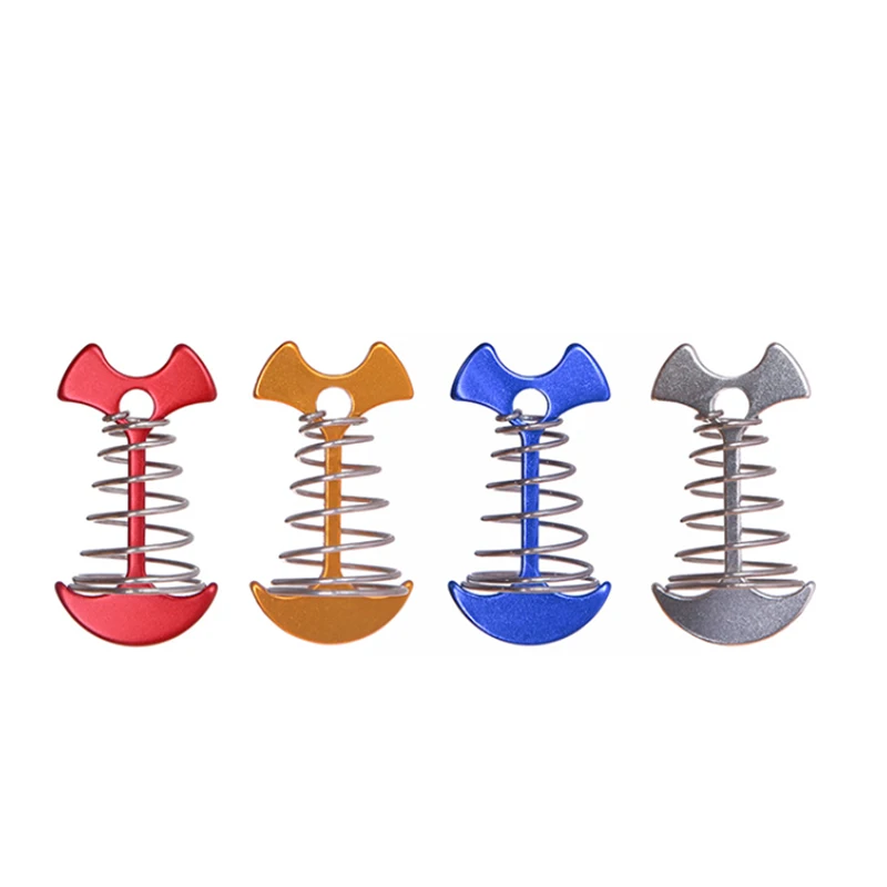 

New Fishbone Nail Fixed Spring Hook Adjustable Wind Rope Fixed Buckle Splint Hook Outdoor Tent Accessories For Deck Camping