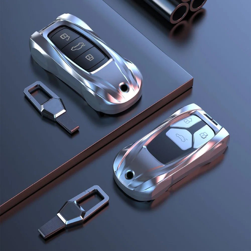 

Автомобильная подсветка из цинкового сплава для Audi A1 A3 8V A4 B9 A5 Q3 Q5 Q7 B6 B7 B8 8P 8V 8L, автомобильный держатель, оболочка с брелоком