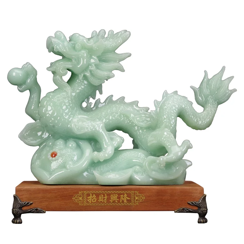 

Zhaocai Zhenzhai Dragon Crafts Home Accessories Jade Twelve Zodiac Ornaments Miniature Household Green Beast Decoration Supplies