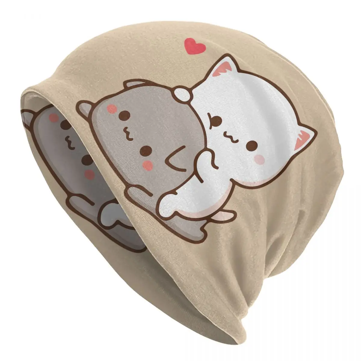 

Шапки Mochi в виде кота персика и Гомы, облегающие шапки, модная зимняя теплая вязаная шапка унисекс для мужчин и женщин, шапки для взрослых