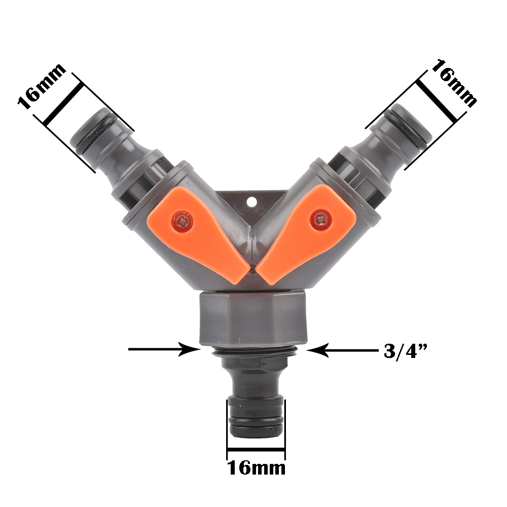 

Садовый разветвитель воды 2-х полосный пластиковый