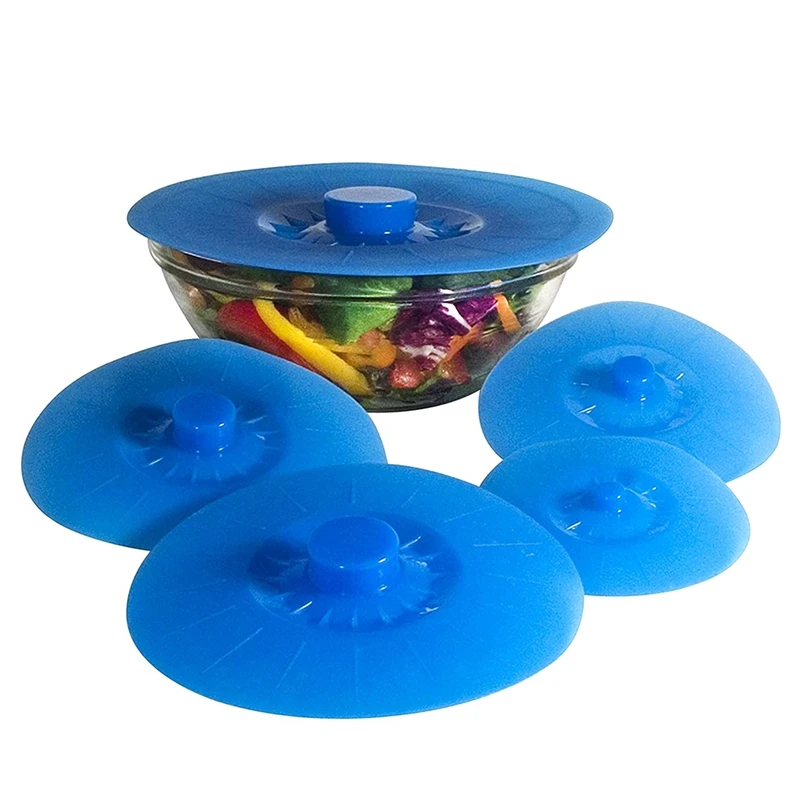 

Reusable Seal Covers Silicone Fresh Cover For Bowls, Pots Natural Grip, Easy Use And Storage