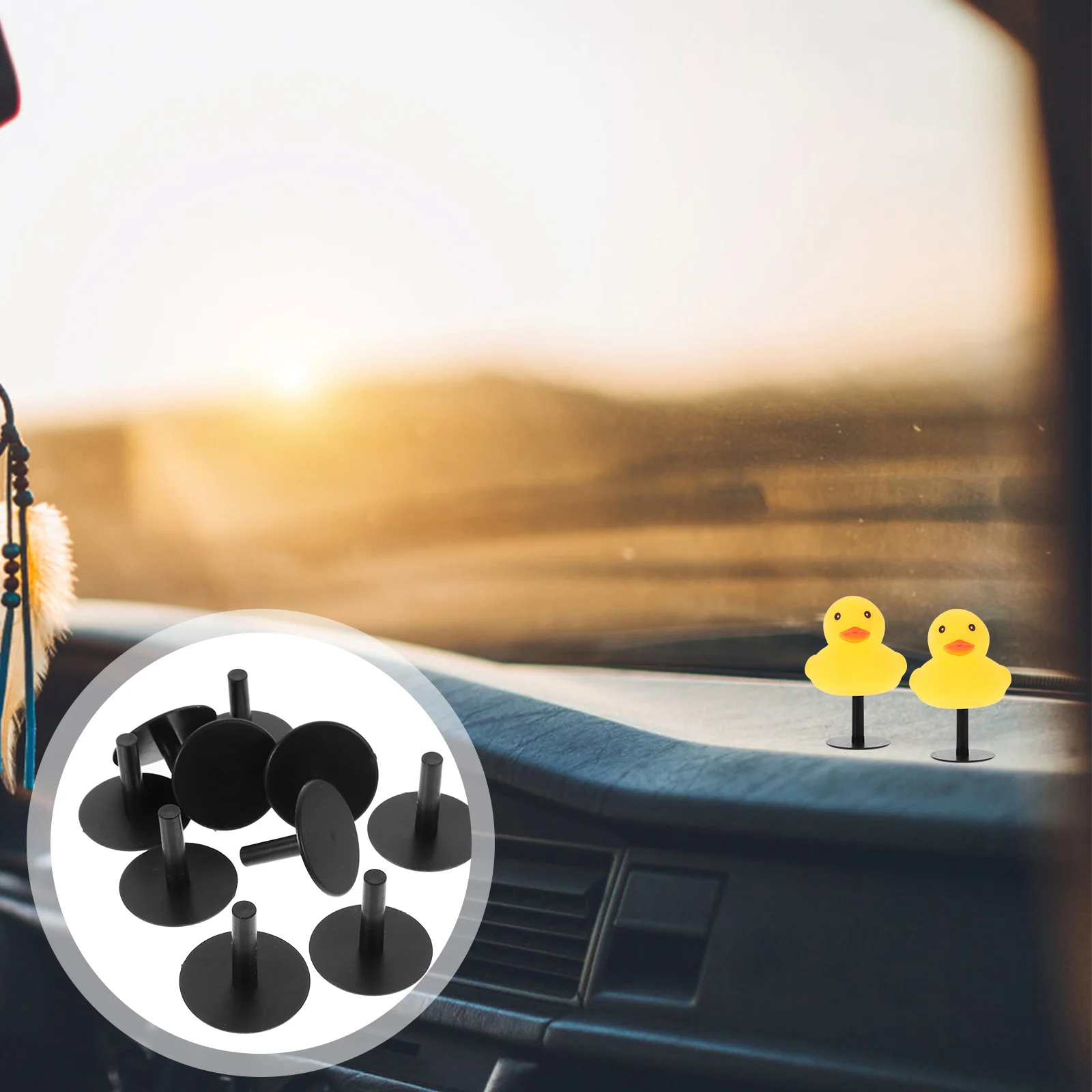 

40pcs Car Duck Mount Toy Fixed Holder Plastic Display Holder Decor Stand