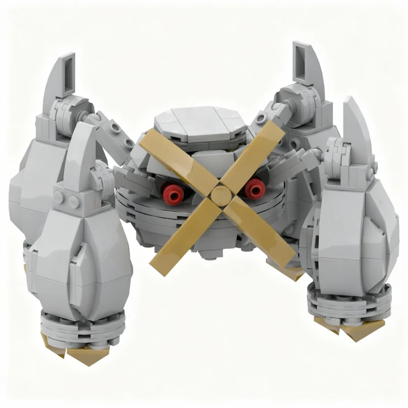 Фото Набор для сборки MOC Metagross Evolution Pack, 677 деталей, блестящие строительные блоки, конструктор, рождественский подарок, развивающая игрушка, креативный конструктор для демонстрации №1