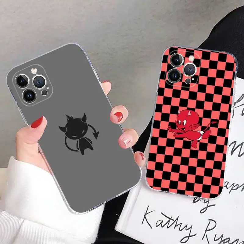 

Lovely devil Phone Case For iPhone 13 14 Pro Max XS XR 12 11 Pro 13 Mini 6 7 8 Plus Clear Back Cover Capa