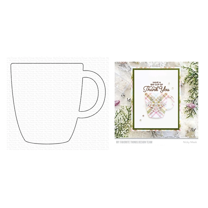 

November 2022 New Coffee Mug Cutting Dies Scrapbooking for Paper Making Embossing Frames Card Set no Stamps