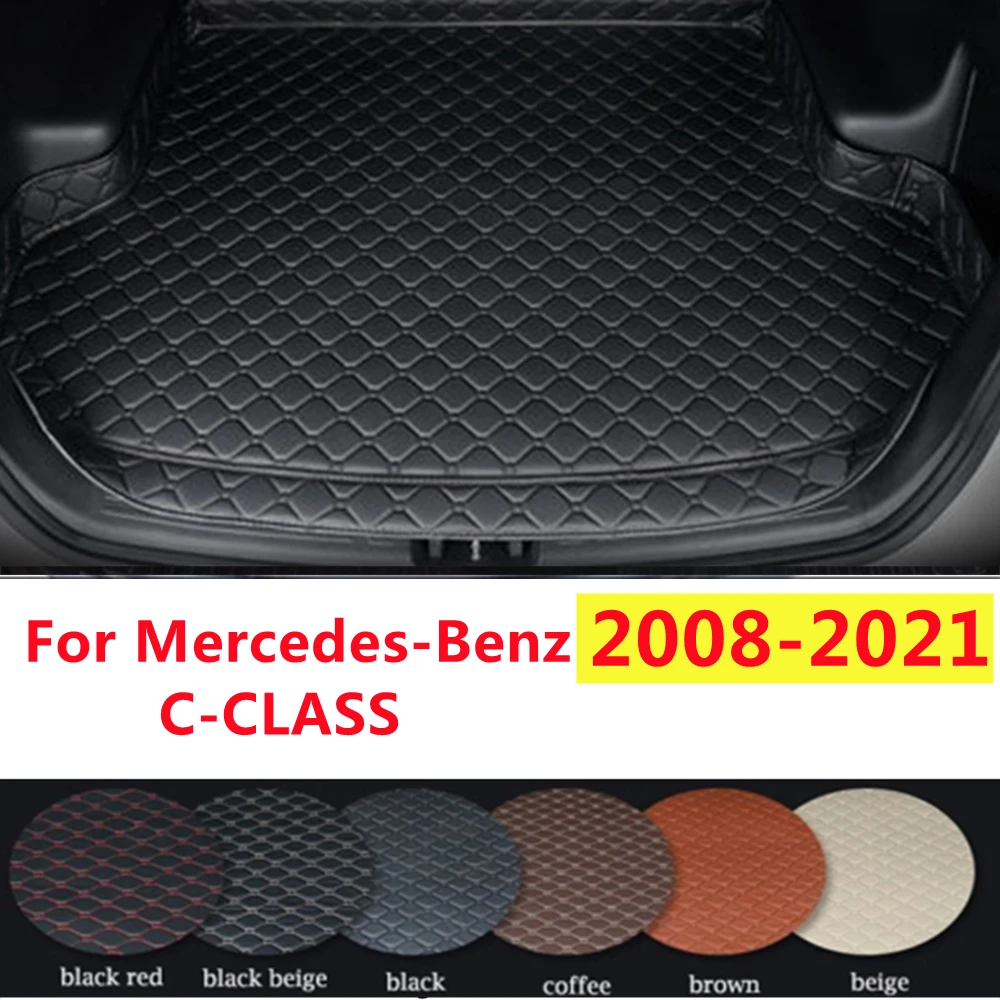 

SJ Высокая сторона на заказ подходит для Mercedes-Benz C-CLASS 08-21 всепогодный водонепроницаемый автомобильный коврик для багажника авто задний грузовой лайнер крышка ковра
