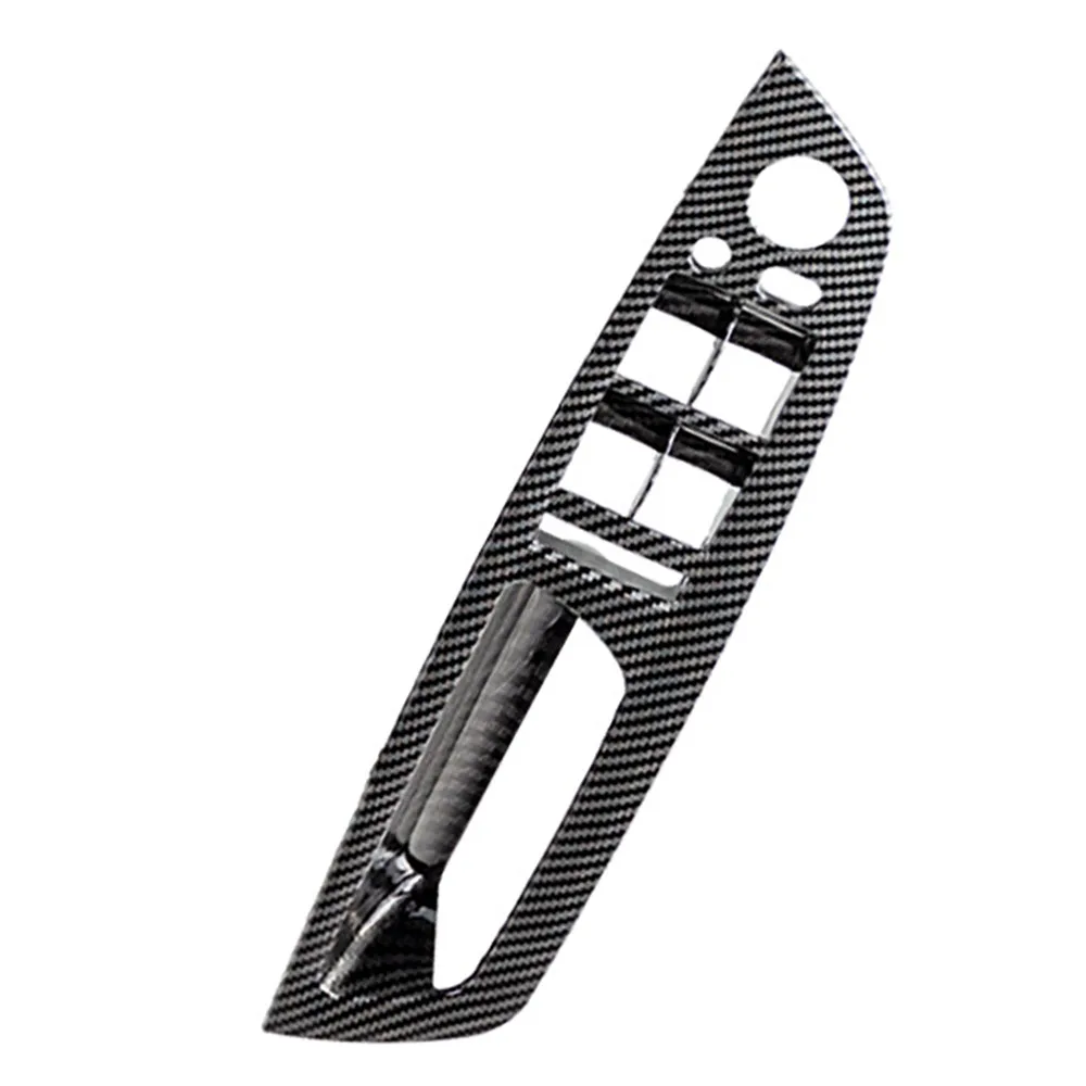 

Car Glass Lift Switch Panel Car Interior Inner Panel Pull Trim Cover for -BMW 2008-2013 E70 E71 X5 X6 Carbon Fiber A