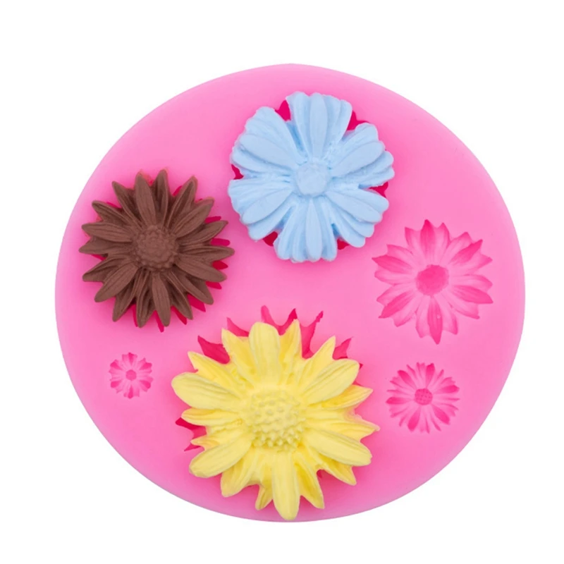 

New 3D Flower Silicone Molds Fondant Craft Cake Candy Chocolate Sugarcraft Ice Pastry Baking Tool Mould Soap Mold