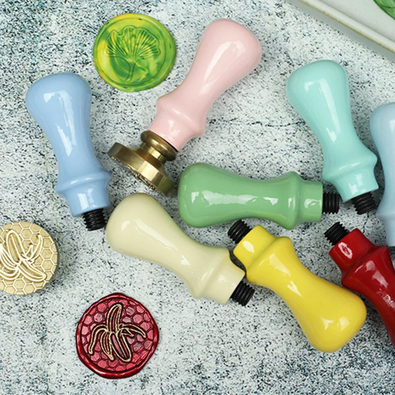 

Classic Wax Seal Stamp Handle Wedding Invitations Retro Wax Sealing Stamp Wood Handle Grip Customs Post Stamping Art Decor