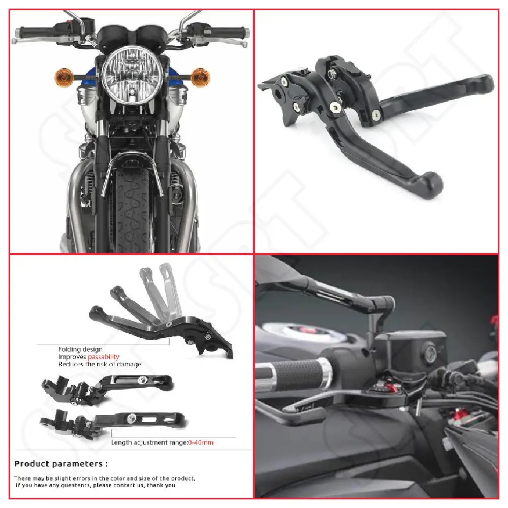 

Fits for Triumph Bonneville T100 SE Black 2006-2013 2014 2015 Motorcycle Adjustable Folding Extendable Brake Clutch Levers Kits
