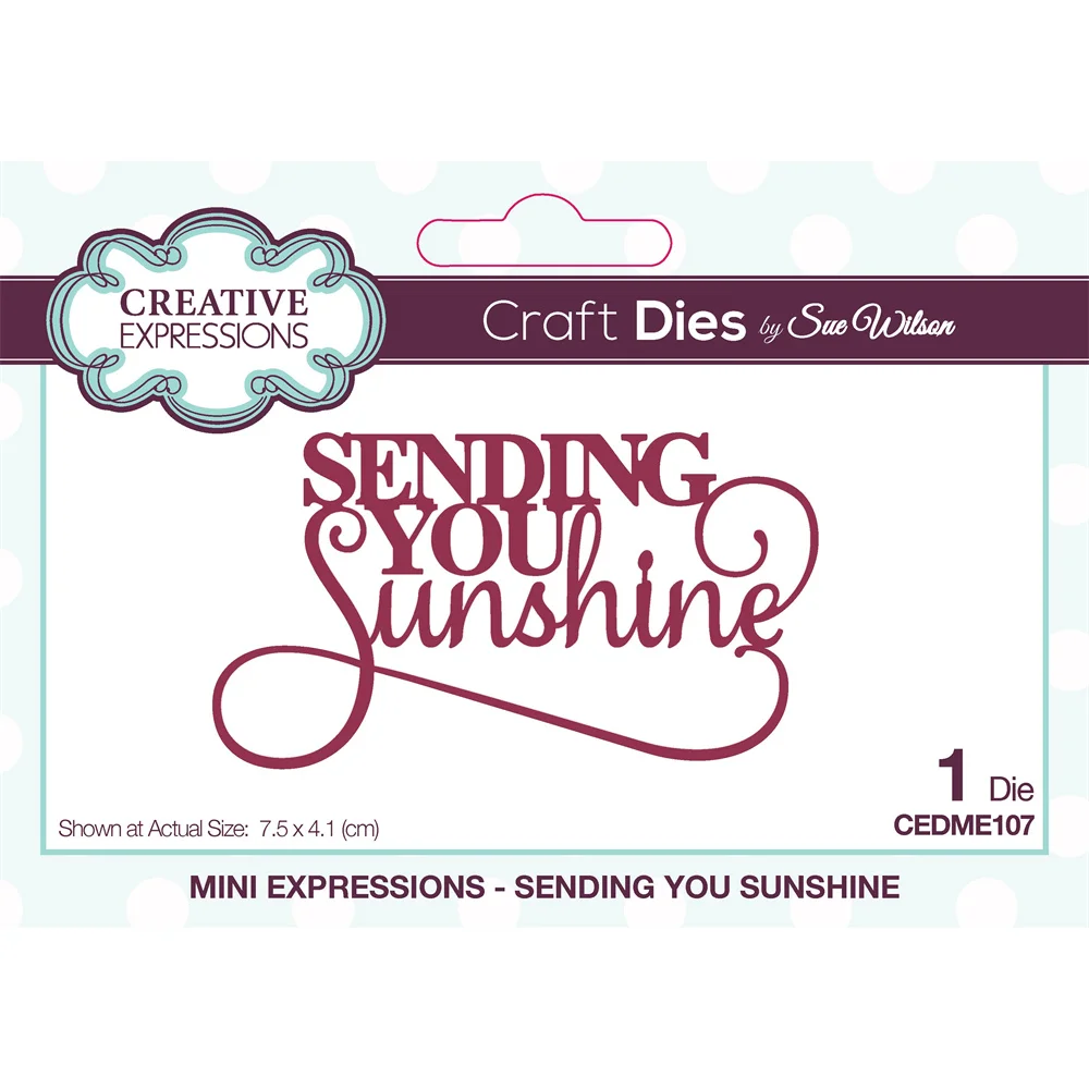 

2022 New Mini Sentiments Sending You Sunshine Cutting Dies Diy Craft Paper Scrapbooking Greeting Card Decoration Embossing Molds