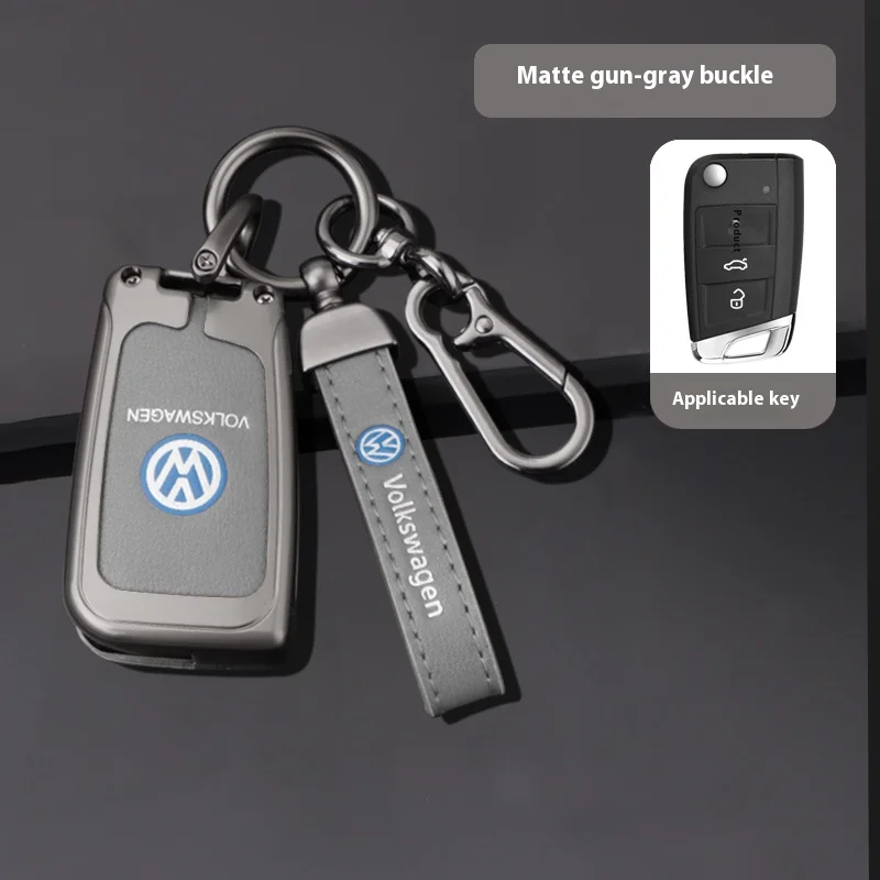 

Для Volkswagen VW Tiguan MK2 Golf 7 MK7 T-Cross T-ROC Polo Touran Автомобильный чехол для ключей из цинкового сплава из ТПУ, сумка для ключей, автомобильный брелок, металлический корпус для ключей