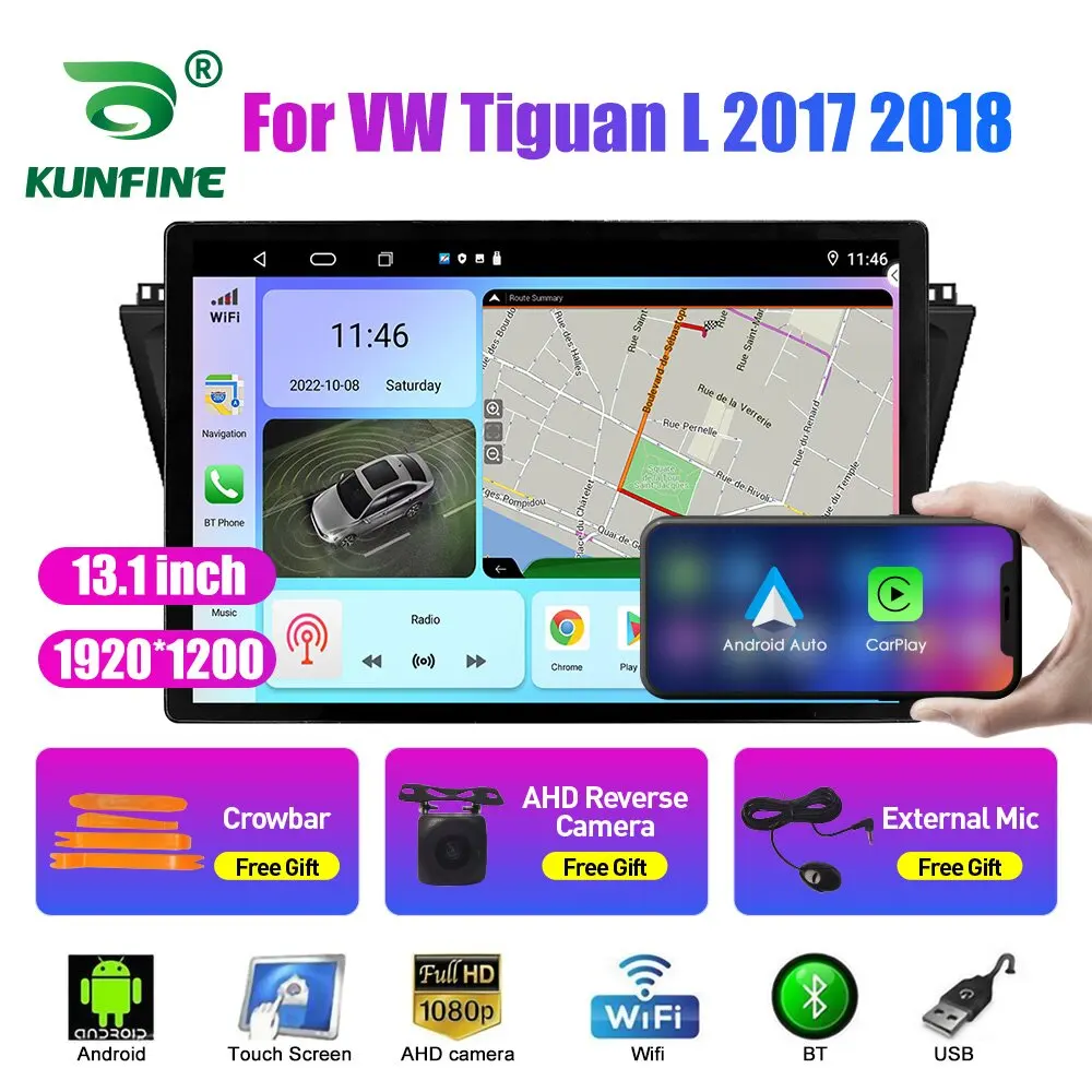 

Автомобильный радиоприемник 13,1 дюйма для VW Tiguan L 2017 2018 автомобильный DVD GPS-навигатор стерео Carplay 2 Din Центральный Мультимедиа Android авто