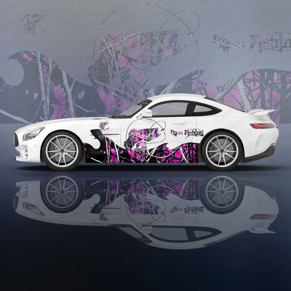 

Custom Tree Fish Pattern Car Wrap Protect Sticker Car Decal Creative Sticker Car Body Appearance Modification Decorative Sticker