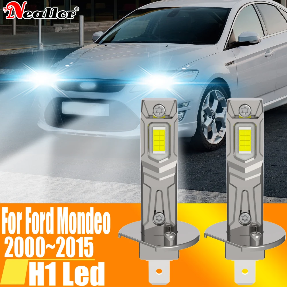 2 шт. Автомобильные светодиодные лампы H1 12 В 55 Вт для Ford Mondeo 2000 ~ 2015