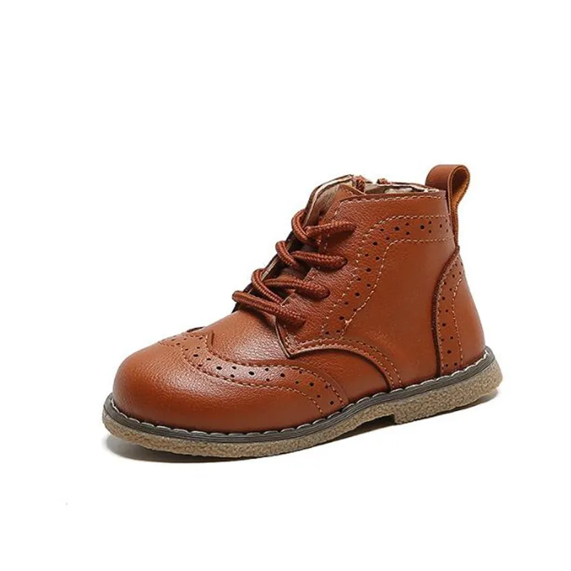 

New Children Shoes Boots for Children Size 21-30 Short Boots for Girl PU Leather Waterproof Winter Kids Snow Shoes Girls Boots