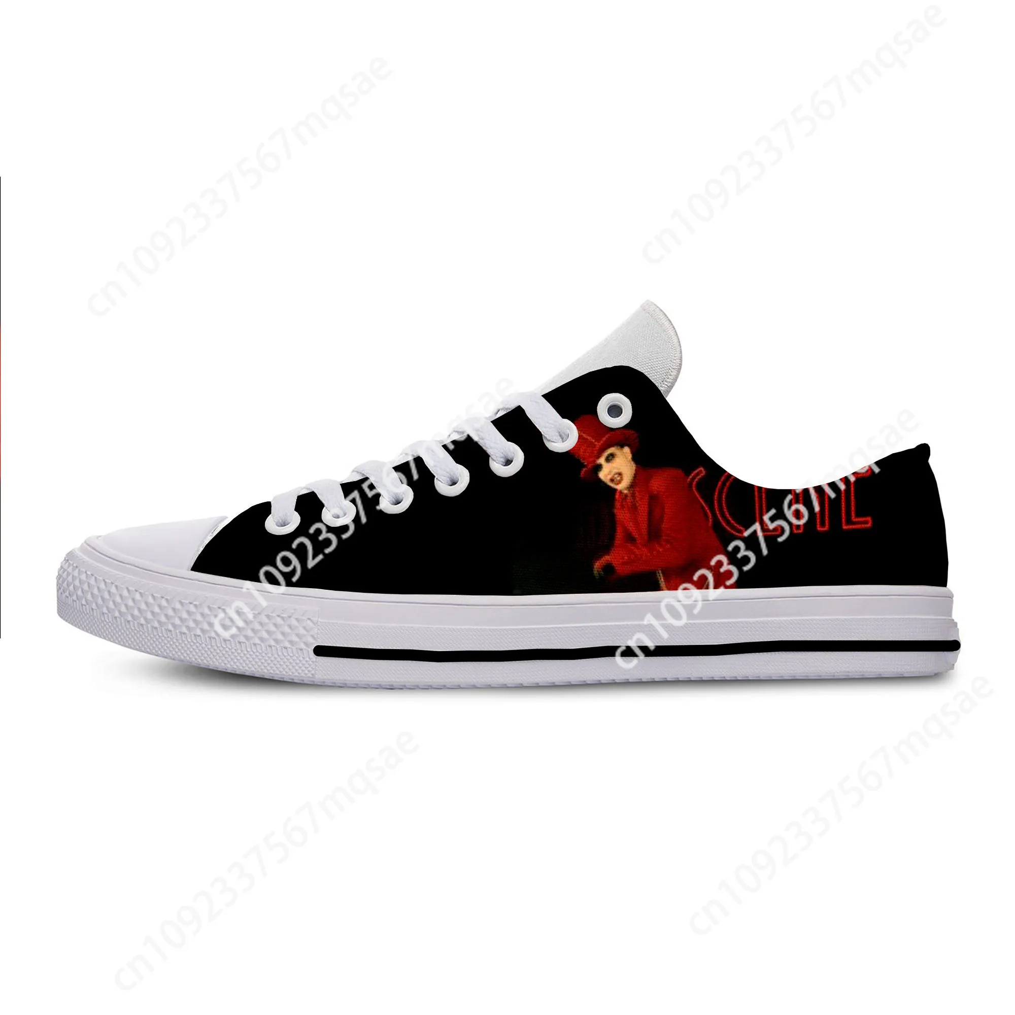 Hot Cool Fashion Funny Summer Rock and Roll Latest Sneakers Casual Shoe Mens Womens Marilyn Manson Low Top Classic Board Shoes