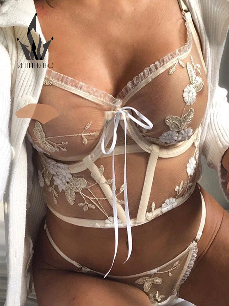 

Mulherelfo Sensual Lingerie Woman Transparent Lace Bra Exotic Costumes Porn Sissy Intimate See Through Bottom Fancy Exotic Sets