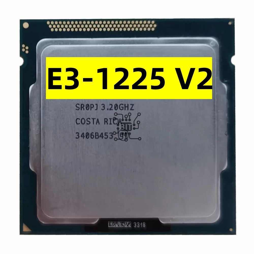 Used Xeon E3-1225 v2 E3 1225v2 E3 1225 v2 3.2 GHz Quad-Core Quad-Thread CPU Processor 8M 77W LGA 1155