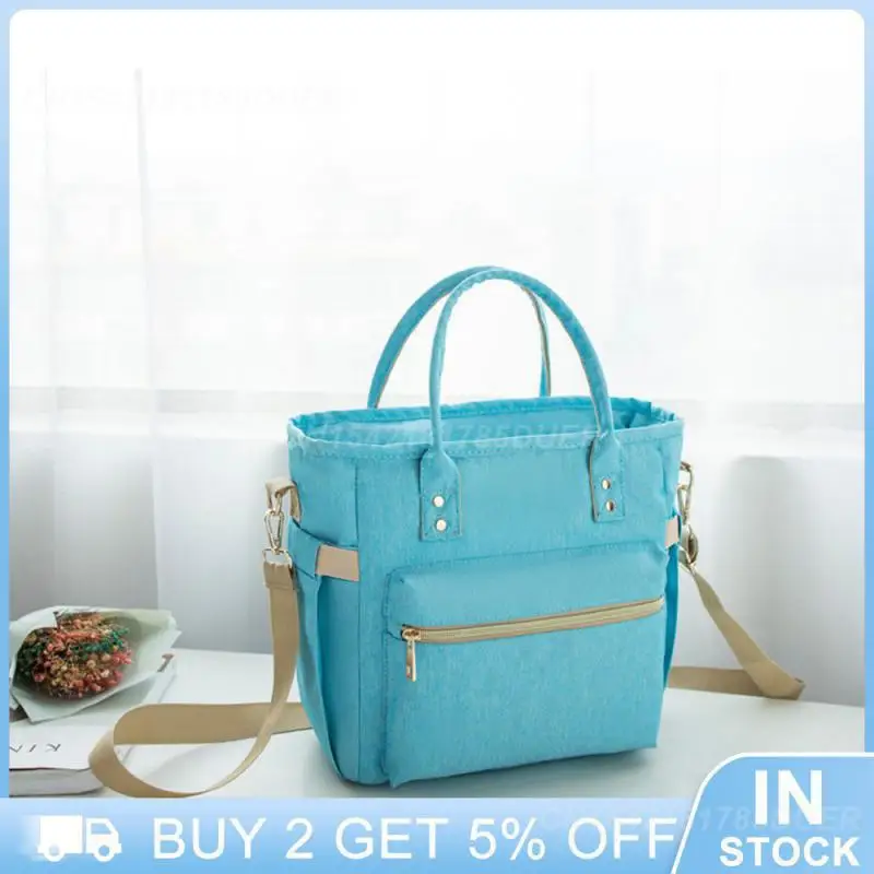

5 Colors Oxford Cloth Lunch Bag High Capacity Multifunctional Lunch Bag Durable Instant Insulated Lunch Bag Portable Lunch Bag