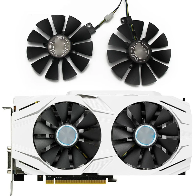 Графическая карта охлаждающий вентилятор для ASUS GTX 1060 1070 RX 480 GTX1070 DUAL RX480