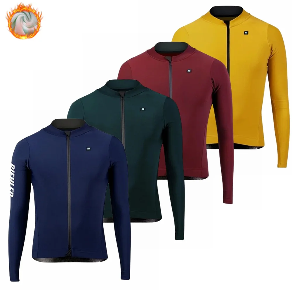 

Biehler Winter Thermal Fleece Cycling Jersey Men Bike Long Sleeve Warm Clothing Tops Outdoor Sports Mountain Bicycle Jackets