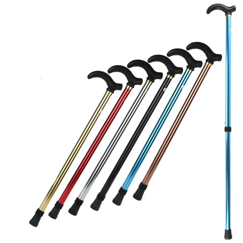 

53-90CM Adjustable Walking Stick 2 Section Stable Anti-Skid Crutch Old Man Hiking Cane