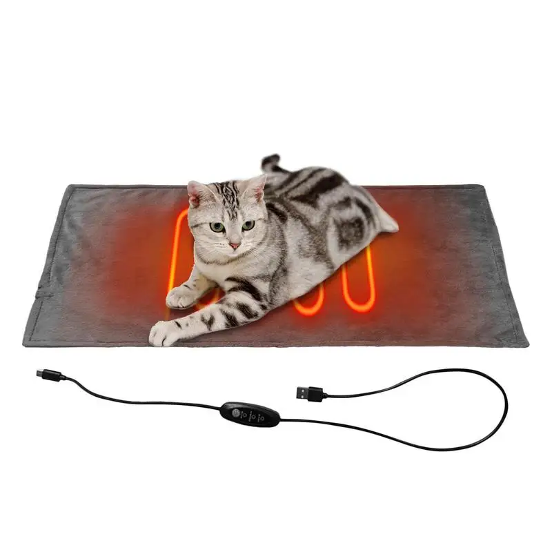 

Грелка в виде кошки, грелка с 3 уровнями температуры, 30x50 см, мягкая искусственная кожа для спины, колена, плеч, живота