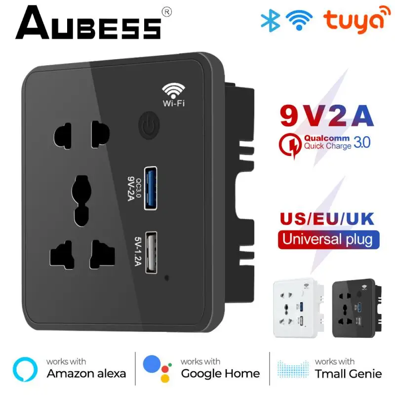 

Настенная розетка с двумя Usb-портами и поддержкой Wi-Fi