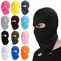 breathable riding full face mask motorcycle balaclavas ice silk double hole mask summer outdoor sport cycling hat for men women