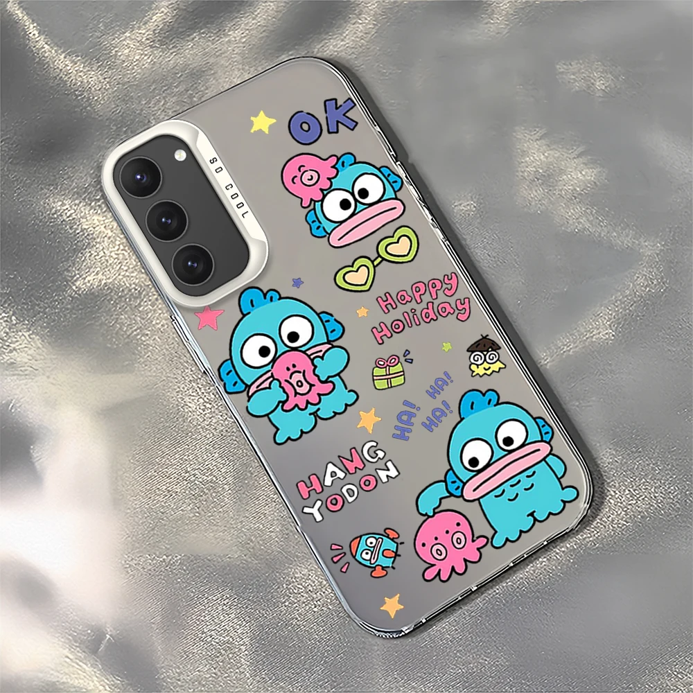 Милый чехол MINISO H-Hangyodon для Samsung Galaxy A 15 54 55 S23 S24 S25 4G 5G Ultra Plus Fe Laser Cover IMD телефона