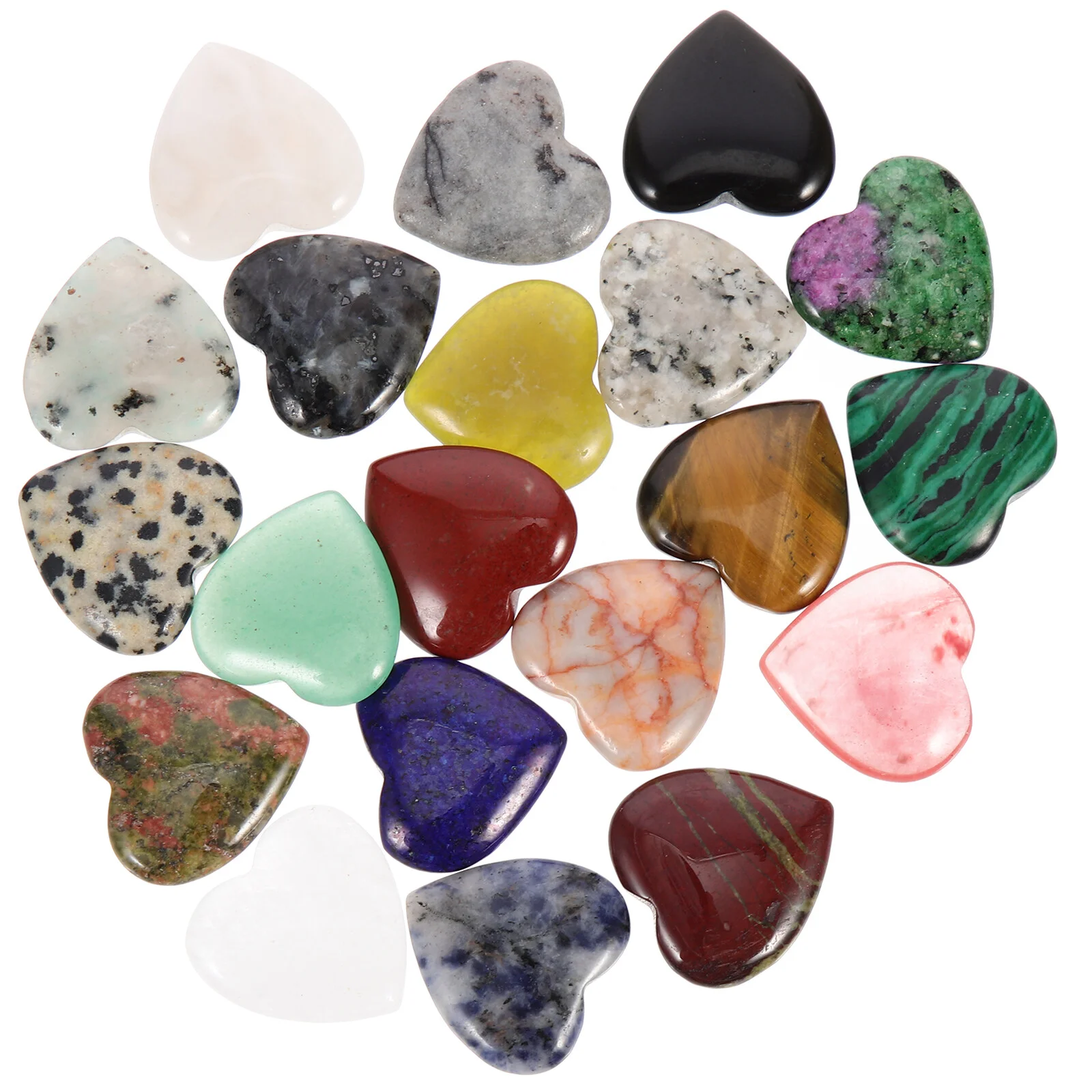 

20 Pcs Glass Vases Glass Rockss Crystal Aquarium Stones Heart-shaped Ornaments