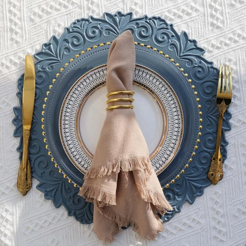 

Зеленые Круглые Коврики Для Стола Из Искусственной Кожи 38 См, Нескользящий Кухонный Коврик, Рождественские Вечерние Украшения