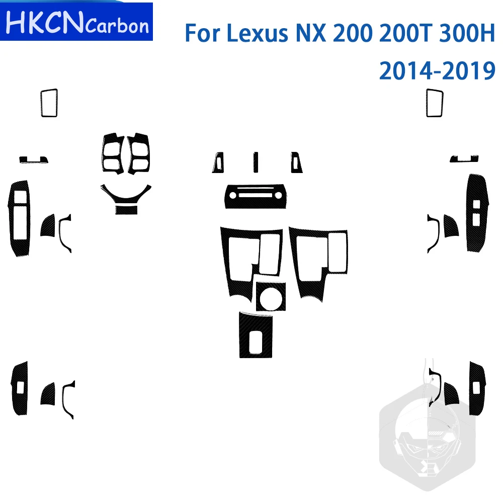 Для Lexus NX 200 200t 300h 2014 2015 2016 2017 2018 2019 аксессуары фортепиано черный пластиковый салон