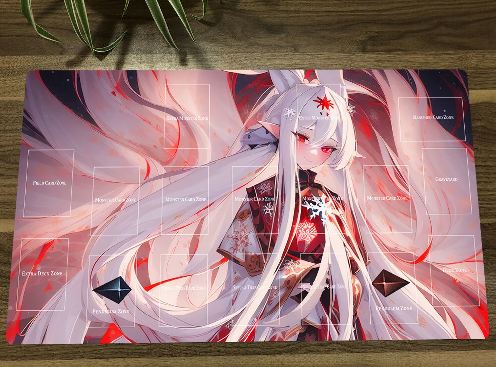 

YuGiOh Ghost Ogre & Snow Rabbit TCG CCG Playmat Trading Card Game Mat Table Desk Gaming Play Mat Mousepad Mouse Pad 60x35cm