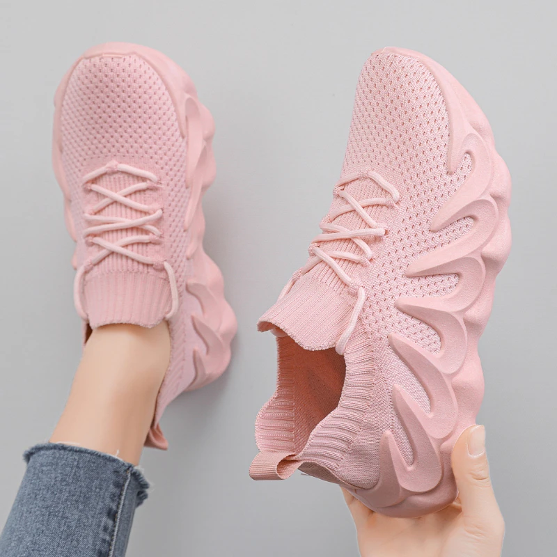 Breathable Sneakers Women Shoes Round Head Sneaker Fashion Sports Casual Solid Zapatillas De Deporte Zapatos Chaussure Femme