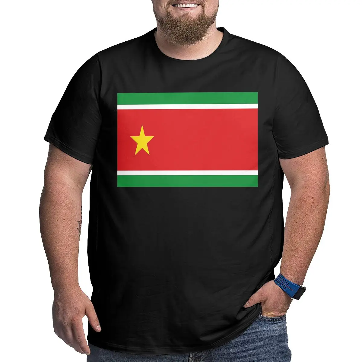 

Flag Of Guadeloupe Big Size Hot Sale Plus Size T-shirt Funny Novelty Big Tall Man Oversized Tees Tops