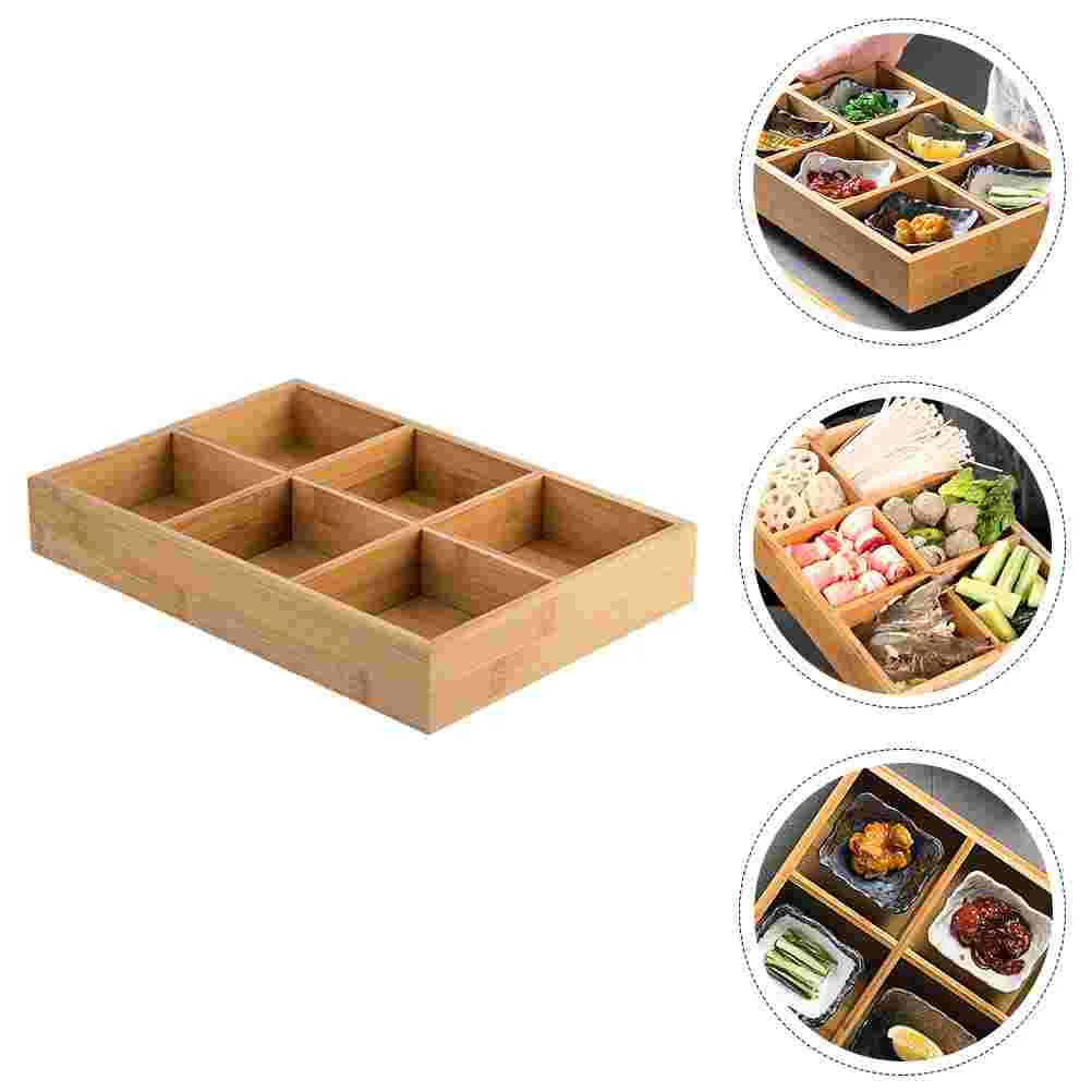 

Vegetable Tray Cutlery Tray Open Storage Bin Serving Plate Sundries Wooden Box Bamboo Vegetable Serving Tray