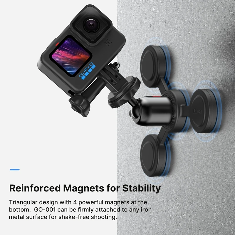 Магнитное крепление Ulanzi GO-001 для экшн-камер смартфонов гибкое Gopro Insta 360 с винтовым