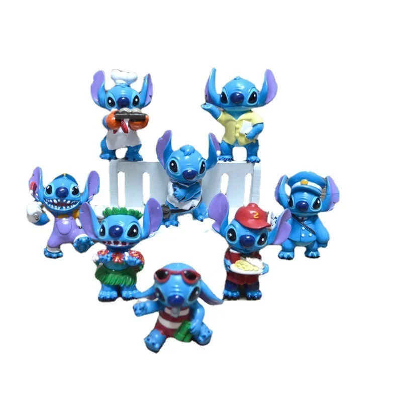 

Disney Q Version 8 Stitch Valentine's Day Creative Gift Gift Doll Stitch Bouquet Anime Car Anime Character Figure Ornament
