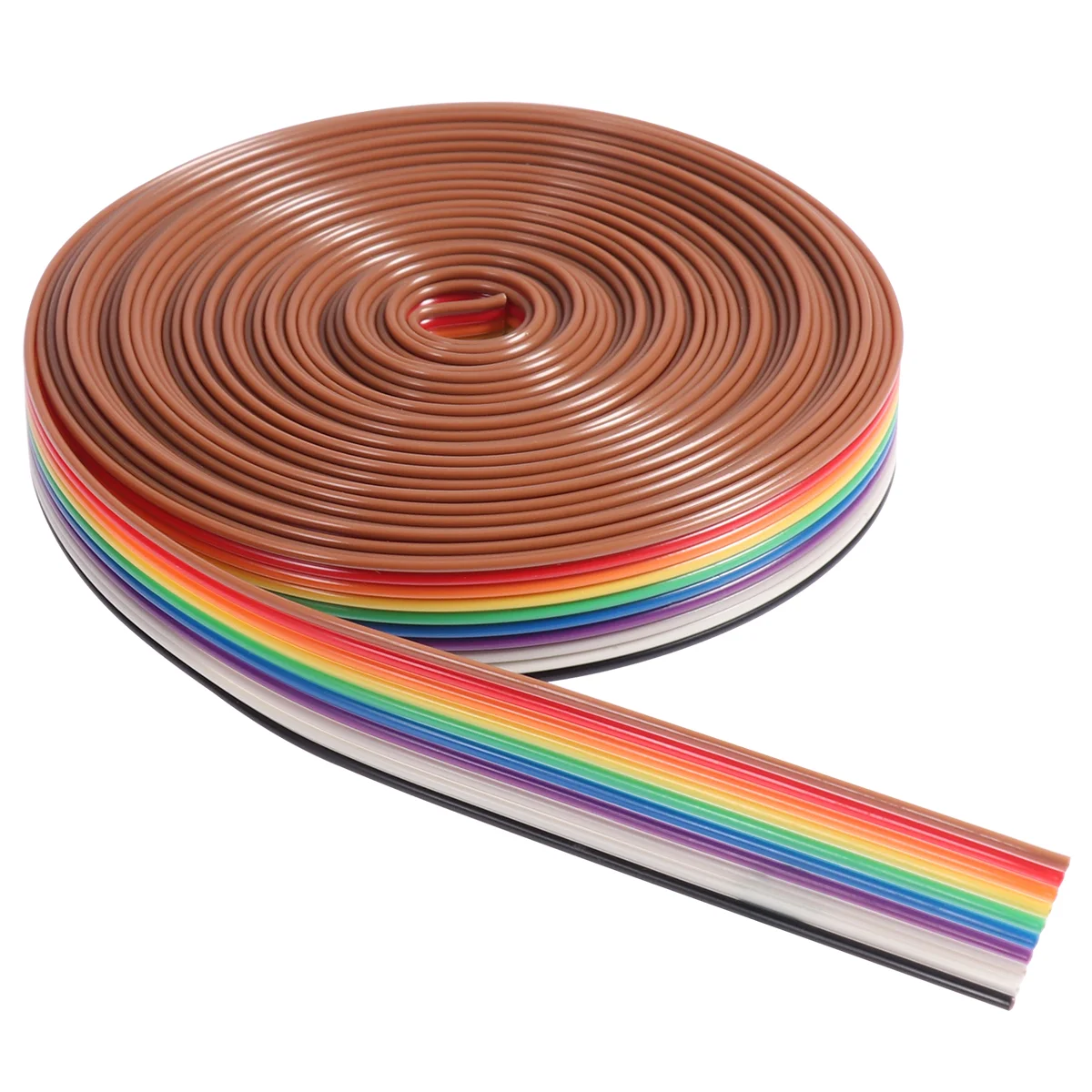 

UEETEK 5M 10 Pin Flexible IDC Rainbow Extented Flat Cable for Instruments PC