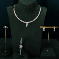 tirim luxury noble cubic zirconia jewelry set for women anniversary dubai bridal necklace sets wedding jewellry accessories