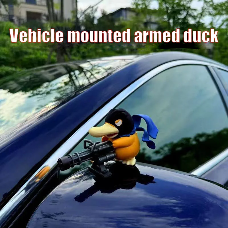 

Автомобильная вооруженная утка, забавный орнамент, пулемет, утка, монтируемая на транспортном средстве модель ракеты, украшения для крыши автомобиля, утка на крыше автомобиля